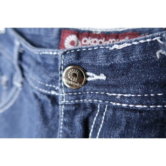 Vintage Akademiks Jeans Dark Wash Blue Denim Men's 30x25 Y2K Streetwear Hip Hop - Picture 6 of 11